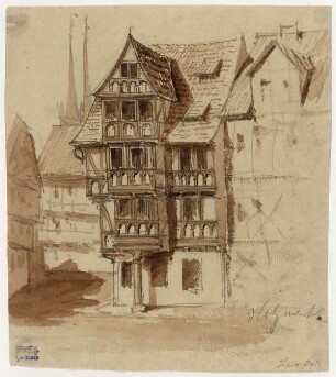 Fachwerkhaus am Holzmarkt in Halberstadt, Gesamtgebäude mit Erker