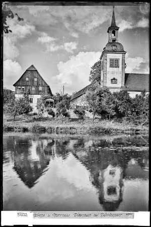 Dittersbach bei Dürrröhrsdorf, Kirche und Pfarrhaus