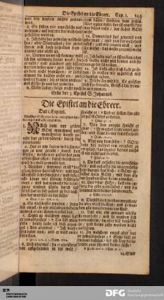 Die Epistel an die Ebreer.