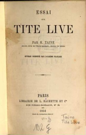 Essai sur Tite Live