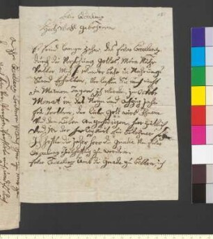 Brief von Müller, Joseph an Goethe, Johann Wolfgang von