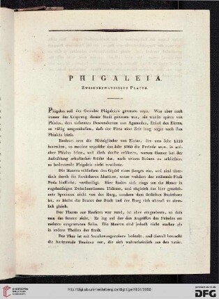 Phigaleia: Zweiundzwanzigste Platte