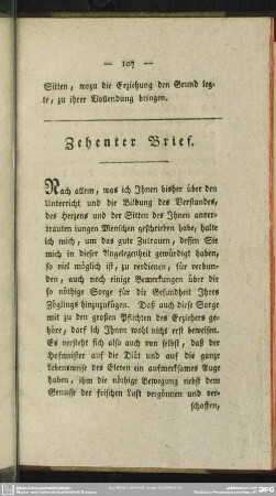 Zehenter Brief