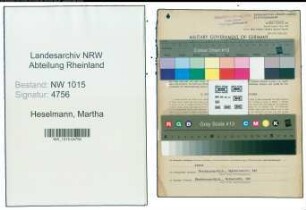 Entnazifizierung Martha Heselmann , geb. 28.08.1910 (Geschaeftsfuehrerin)