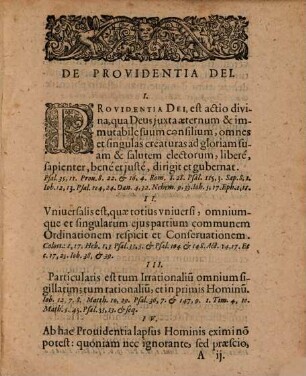 Theses de providentia Dei