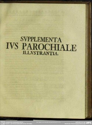 Supplementa Ius Parochiale Illustrantia
