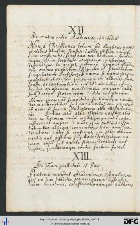 [fol. 7] De mutua inter academicos concordia
