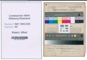 Entnazifizierung Alfred Brasch , geb. 18.01.1907 (Journalist)