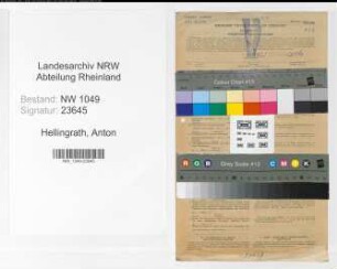 Entnazifizierung Anton Hellingrath , geb. 06.01.1891 (Polizist)