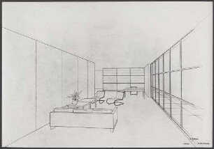 Studienarbeit bei Mies van der Rohe, 1933 (Foto)