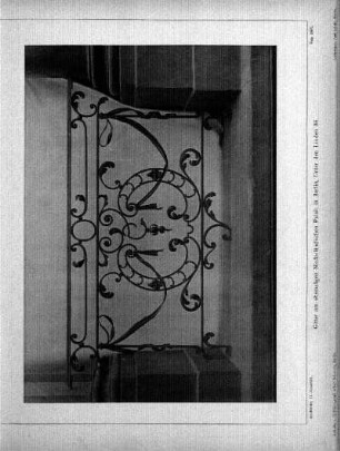 Tafel [95]: Gitter am ehemaligen Niederländischen Palais in Berlin, Unter den Linden 36