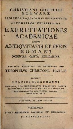 Exercitationes academicae