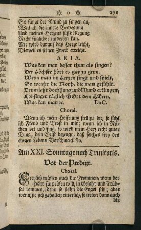 271-289, Am XXI. Sonntage nach Trinitatis. - Am XXIV. Sonntage nach Trinitatis.