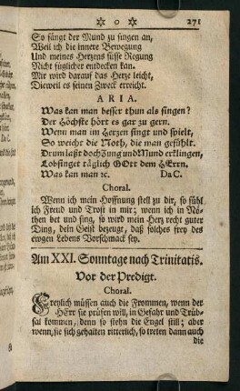 271-289, Am XXI. Sonntage nach Trinitatis. - Am XXIV. Sonntage nach Trinitatis.