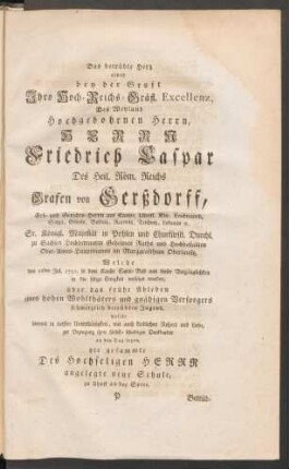 Das betrübte Herz ...