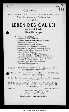 Leben des Galilei