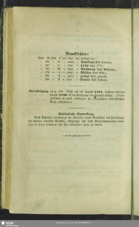 Druckfehler - Berichtigung