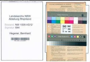 Entnazifizierung Bernhard Hegener , geb. 22.07.1901 (Kalkulator)