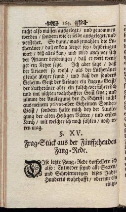 §. XV. Frag-Stück aus der Fünffzehenden Fang-Rede.