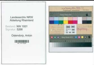 Entnazifizierung Anton Ostendorp, geb. 00.00.0000 ()