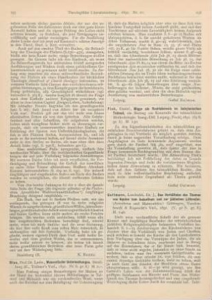 255-256 [Rezension] Blau, Ludw., Masoretische Untersuchungen