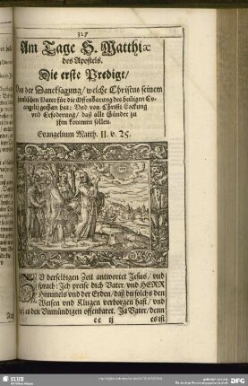 Am Tage Matthiae des Apostels