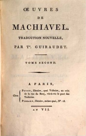 Oeuvres De Machiavel, 2