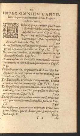 Index Omnium Capitulorum quae continentur in hoc Flagello daemonum.