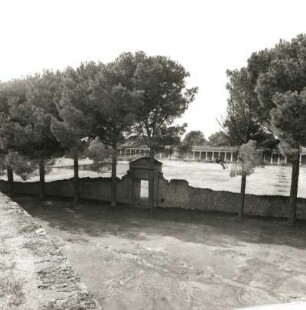 Pompeji. Große Palästra. Blick vom Amphitheater
