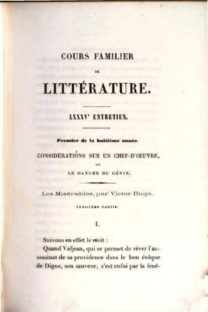 Cours familier de littérature : un entretien par mois, Tome quinzième