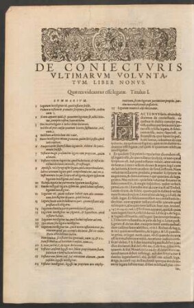 De Coniecturis Ultimarum Voluntatum. Liber Nonus.
