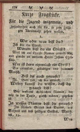 Kurze Fragstücke.