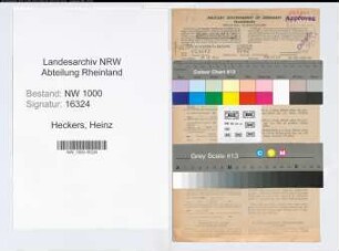 Entnazifizierung Heinz Heckers, geb. 23.12.1915 (Beamter)