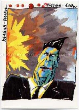 Karikatur zu Ronald Reagan