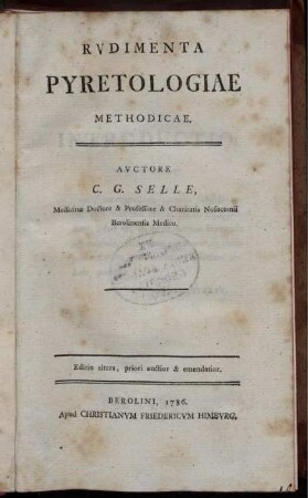 Rudimenta Pyretologiae Methodicae