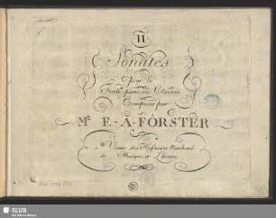 II Sonates pour le Forte-piano, ou Clavecin