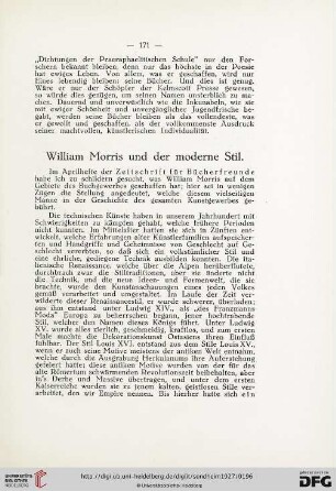 William Morris und der moderne Stil