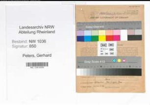 Entnazifizierung Gerhard Peters , geb. 04.06.1897 (Berginspektor)