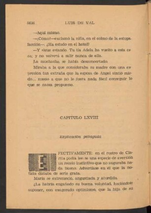 Capítulo LXVIII - Explicación peliaguda