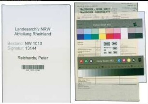 Entnazifizierung Peter Reichards , geb. (Polizei)
