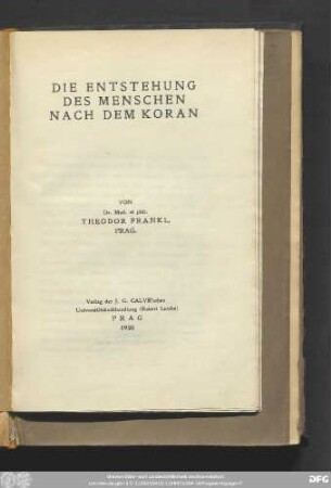 Die Entstehung des Menschen nach dem Koran