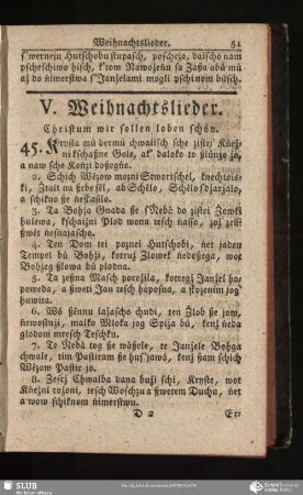 V. Weihnachtslieder
