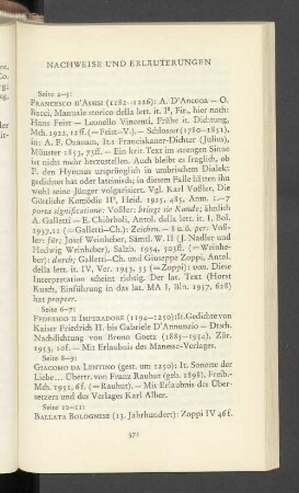 Nachweise und Erläuterungen