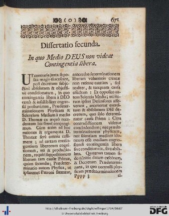 Dissertatio secunda.