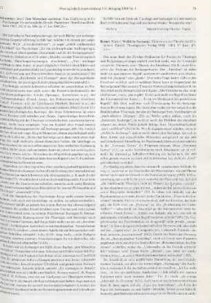 74-75 [Rezension] Bernet, Walter, Weltliche Seelsorge