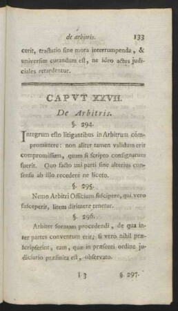 Caput XXVII. De Arbitris