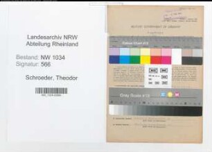 Entnazifizierung Theodor Schroeder , geb. 31.10.1911 (Stabsfeldwebel)