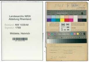 Entnazifizierung Heinrich Middeke , geb. 14.01.1892 ()