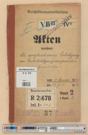Vergleichsweise Erledigung von Entschädigungsansprüchen: Bd. 2
