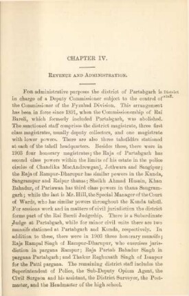 Chapter IV. Revenue and administration